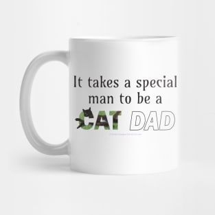 It takes a special man to be a cat dad - black cat oil painting word art Mug